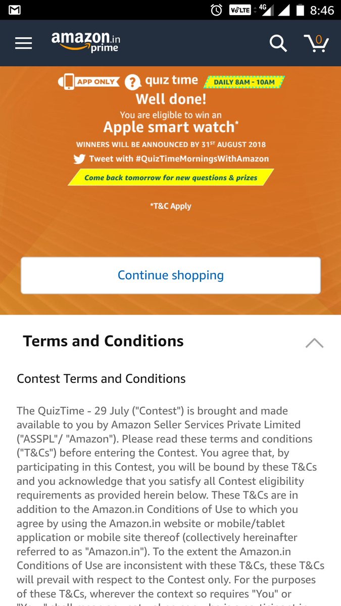 ajitpalsingh714's tweet image. #QuizTimeMorningsWithAmazon
