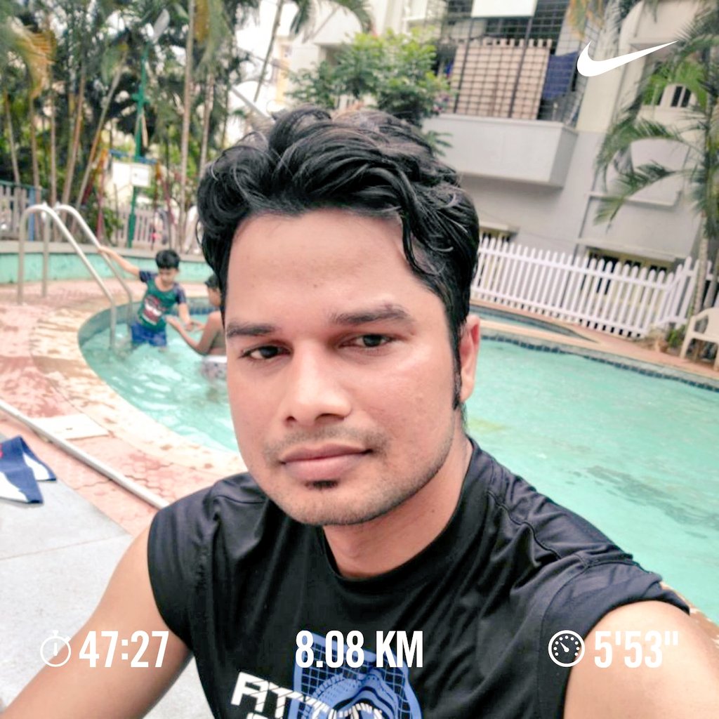 Ranbijay's tweet photo. #15th_July_Run #8K ... successfully accomplished 💯 K of this month #FeelingDelighted 😅 https://t.co/iPhVh6HV28