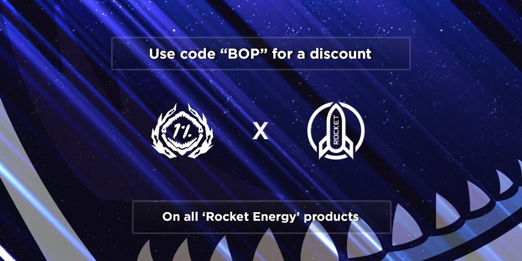 Below1Percent's tweet photo. We are proud to announce that we are now affiliated with @RocketEnergyUK!
Use code BOP at the checkout to get a discount on all their amazing products!!!! https://t.co/LPZ2FsooDH
