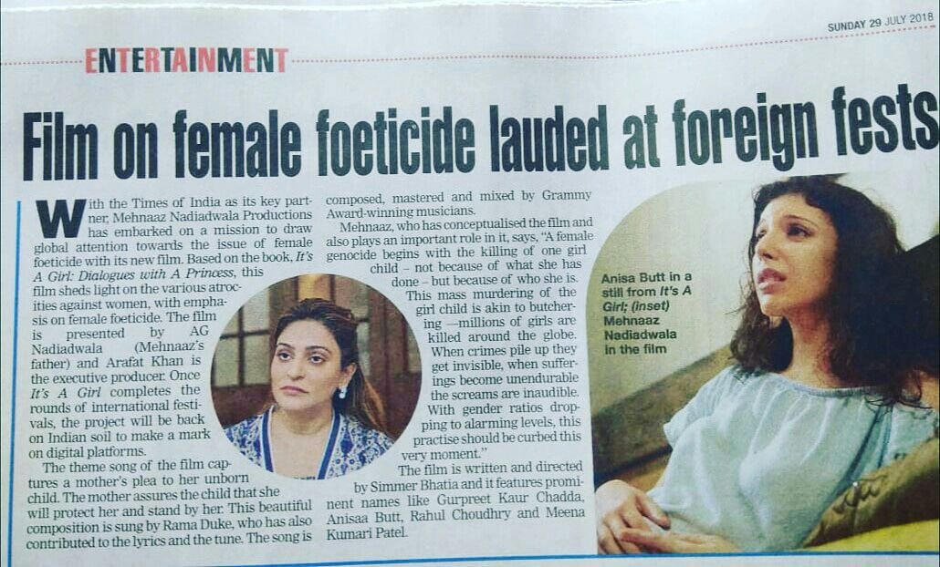 A_nisa_i_am's tweet photo. Proud of our team! #bombaytimes @bombaytimes today 
#itagirl produced by @mehnaaznadiadwala 
Directed and written by @simmerbhatia https://t.co/PX8MBhDr4l