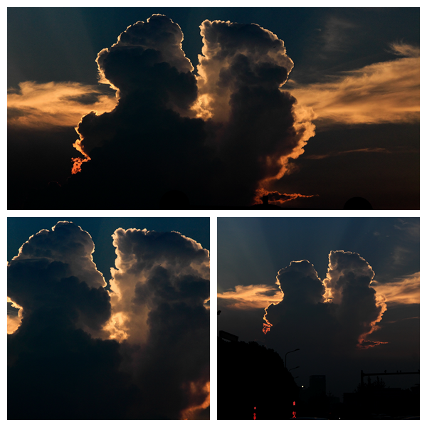 CGTNOfficial's tweet photo. #ICYMI Kiss in the air. Clouds form a "romantic" shape in Shaoxing City in east China's Zhejiang Province https://t.co/w6CbCZbefp