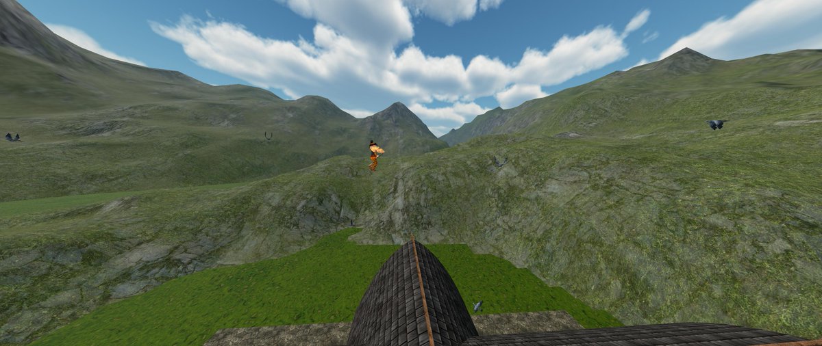 onotchi_'s tweet photo. ほうき、ほうきで飛ぶ。10年以上前にやってたフリフオンライン以来だよ。
たーのしー!
#VRWalk https://t.co/2gGf9Q5m55