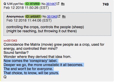 Q749 Now comes the 'conspiracy' label. Deeper we go, the more unrealistic it all becomes. The end won't be for everyone. That choice, to know, will be yours.READ HIGHLIGHTED TEXT ON PAGE 1 BOOK on CIA Website. https://www.cia.gov/library/abbottabad-compound/FC/FC2F5371043C48FDD95AEDE7B8A49624_Springmeier.-.Bloodlines.of.the.Illuminati.R.pdf @POTUS  #QArmy  #QAnon  #Payseur