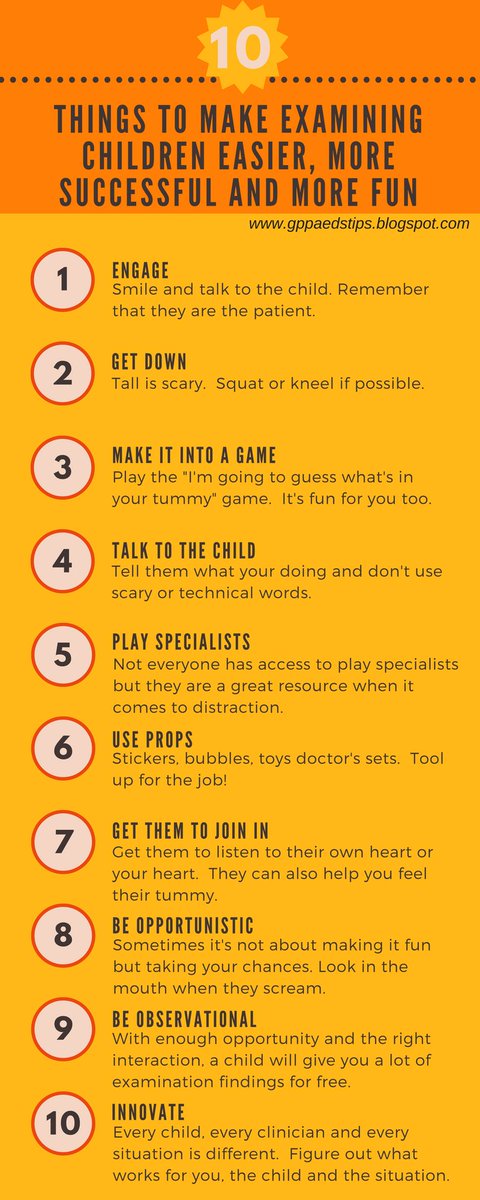 Starting in a paeds, GP or EM job?  Here's some #TipsForNewDocs to help you when it comes to examining children.  What is a full examination in children?  Here's a link to one answer:

gppaedstips.blogspot.com/2018/07/paedia… #FOAMed #FOAMped #FOAMgp