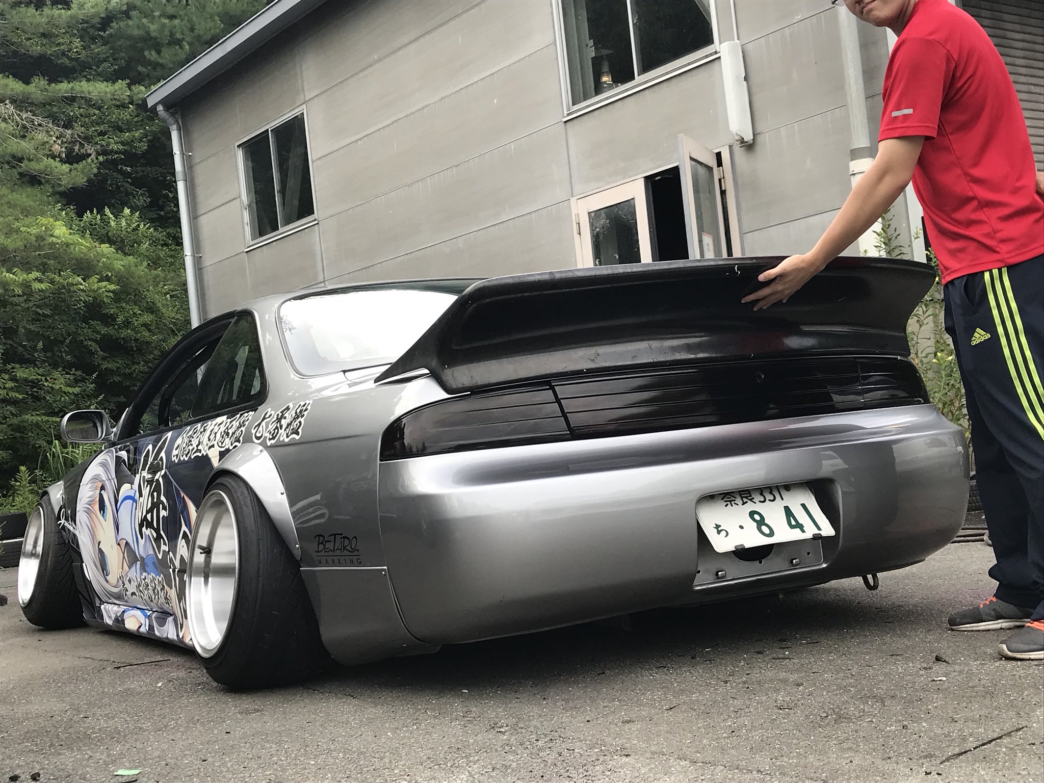 B-wave S13シルビア リヤスポイラー waveッパネ ウェーブ羽？ 湾岸羽