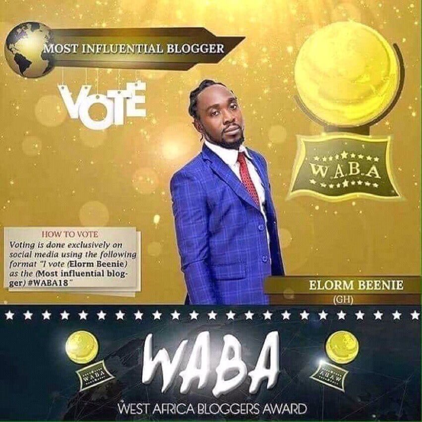 Kmc4life's tweet photo. I vote @ElormBeenie as the most influential blogger ...#WABA2018. https://t.co/pjWggwYDOe