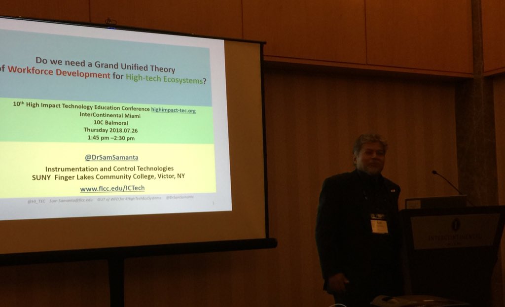 DrSamSamanta's tweet photo. #GrandUnifiedTheory of #WorkforceDevelopment for #HighTechEcosystems @HI_TEC #HighImpact2018 #TechEd @InterConMIAMI 🥑#DataDriven #Sustainable 🚀 #Universality of #SelfOrganized⏳ #Complexity of #TechnoSocioEconomics #MassCustomized 🎓 https://t.co/x3otFR4Ppe #EarnWhileYouLearn https://t.co/dVF7nE5bAv