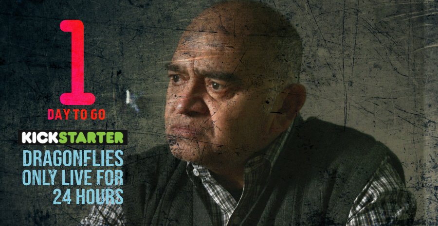 1 day to go until we launch our #dragonflies @kickstarter #CrowdfundingCampaign to fund raise for a  premiere screening and film festival entry fees #SupportingActor @bhaskerpatel #SupportIndieFilm @snowdropproduc1 @dragoneggmedia @Iguerrillapics @RA_Dunford