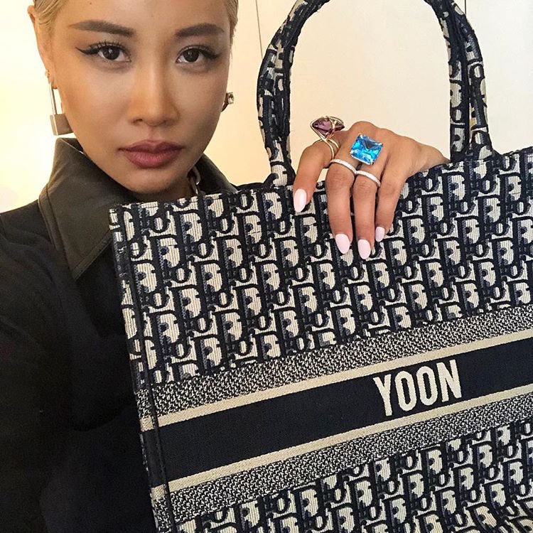 dior book tote with name