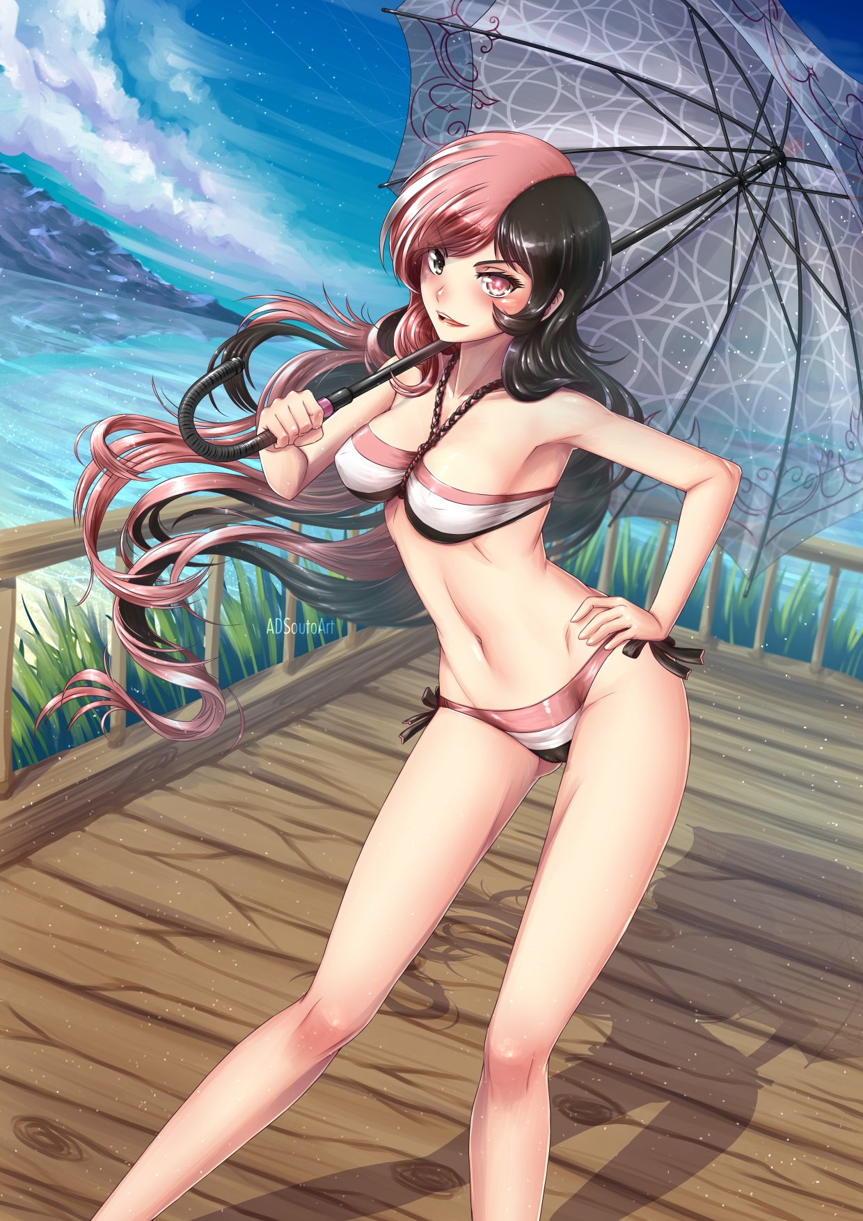 Adsoutoart Hi Summer Time Neopolitan Fanart Complete The Mute Cute Evil And Ice Cream Themed Antagonist In The Rwby Series By Rooster Teeth Battle Suit Casual Dress Bikini And