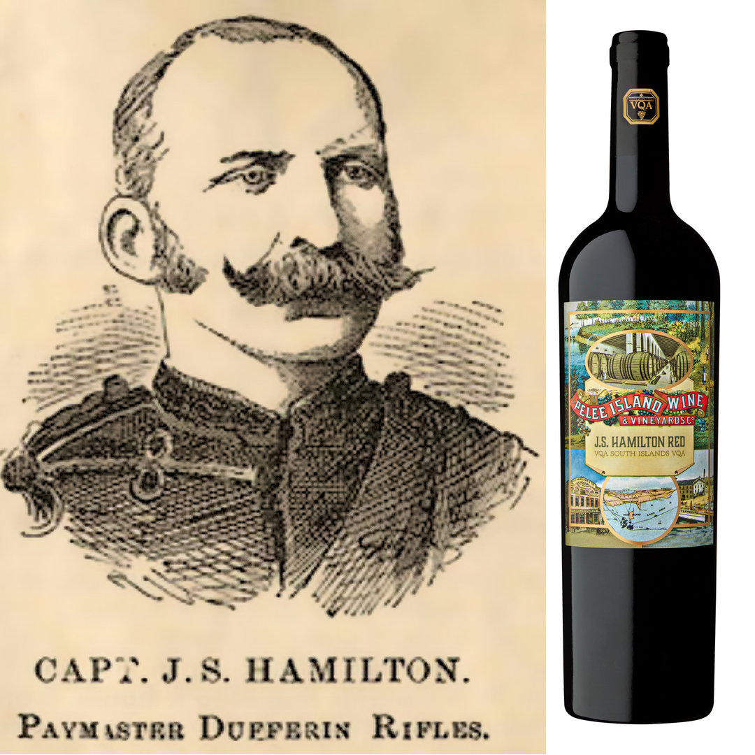 Peleewinery's tweet photo. Not only did he have a great moustache, J.S. Hamilton was the original wine marketing mind on Pelee Island. 
https://t.co/c0YolJP1Hp 
Currently only available thru our online store &amp; Kingsville retail store. Please enjoy responsibly.
#PeleeIslandWinery #MyPelee #StacheSunday https://t.co/RipGg5sDn6