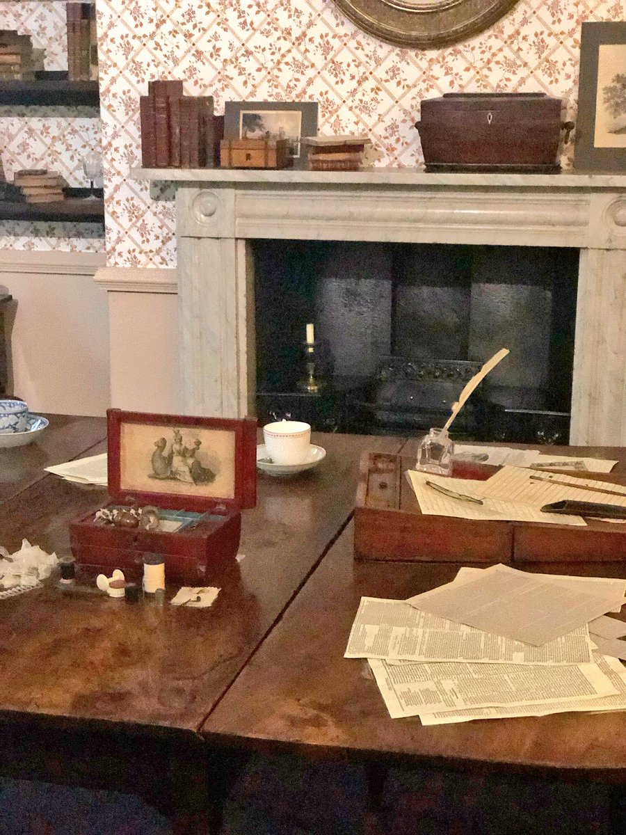 It wouldn’t be Emily’s birthday weekend without sharing the iconic writing table. I don’t think it’s possible to visit the Museum without looking in awe around the room where the famous books were written; it certainly is a spectacular sight. 
#Emily2018 #Bronte200