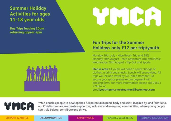 YMCATaunton's tweet photo. Yay! #holidayclub starts tomorrow! Too much fun to shake a stick at! #schoolholidays #Taunton #sports #activekids #notbored #cooking #craft #art #trips #parkour #bbq #flipout #mudtrail #football and more! https://t.co/GfDZCpOX1s