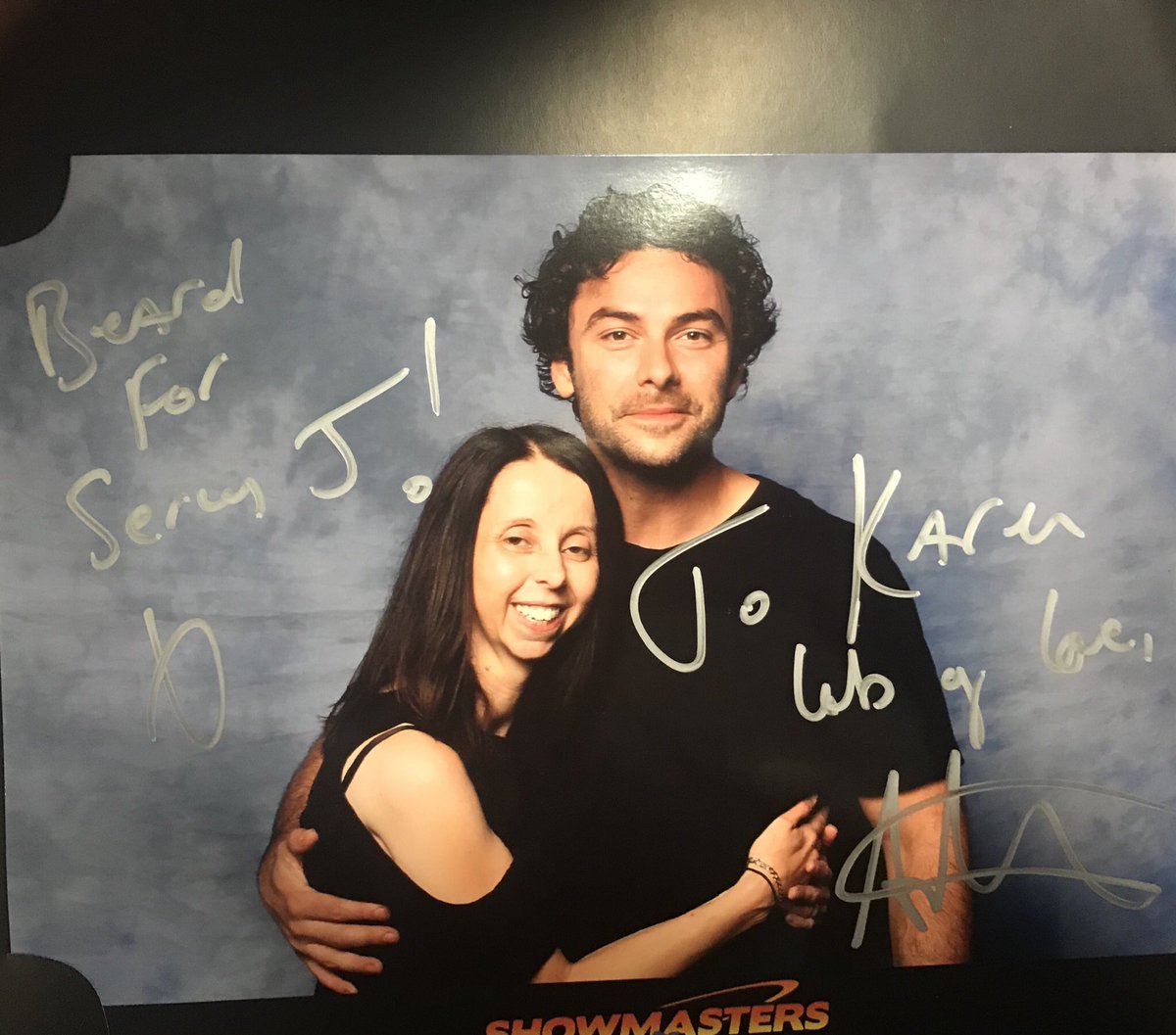 Karen_Ham_'s tweet photo. Two down one to go!!
#AidanTurner #londonfilmandcomiccon2018
#onemorephoto https://t.co/NHHtUWXWtA