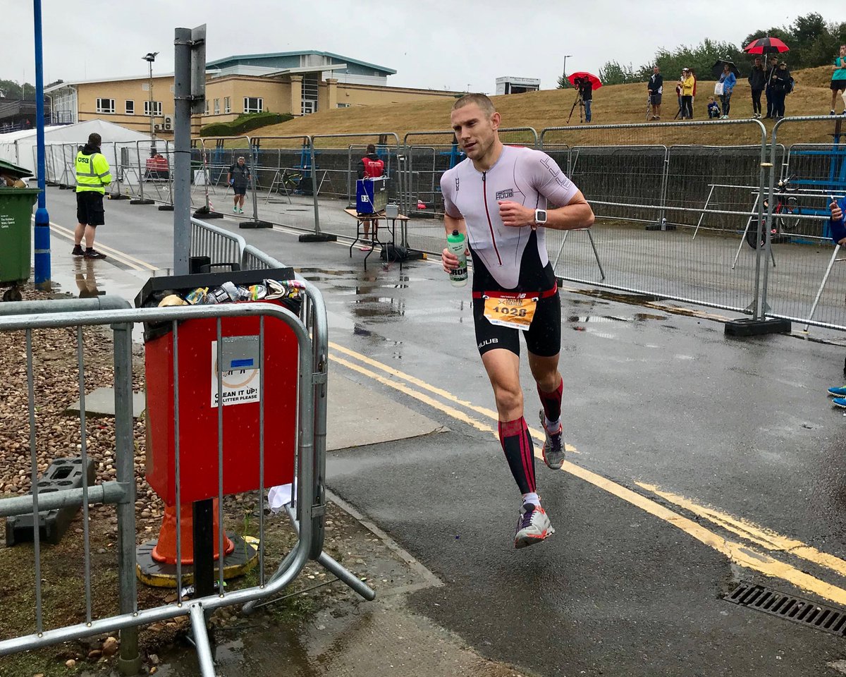 OutlawTriathlon's tweet photo. Andy Sloan took the lead coming out of T2, closely followed by Kev Dawson &amp; Gareth Hodgson - all within a minute of each other! https://t.co/CVmPq5uBpA