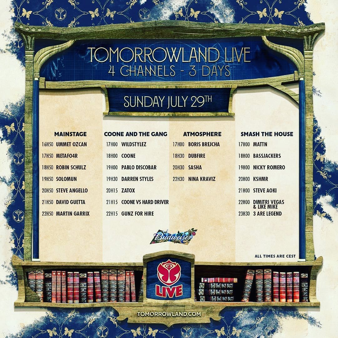 DAY 3. The last day. This is the lineup. Ready for the last day of Tomorrowland 2018??? ❤️❤️❤️ #Tomorrowland #TomorrowlandLive #Tomorrowland2018 #tml2018 #TML #festival #festivals #bestfestival #smashthehouse #MartinGarrix #DavidGuetta #LikeForLikes #likeforfolow