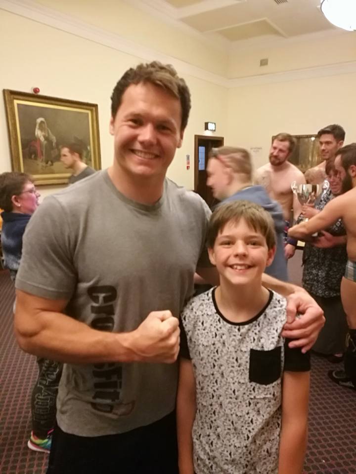 NikkiCenaUK's tweet photo. You know you are doing something right when your 10 year old son ( who lives and breathes wrestling ) is out on his trampoline wrestling, not as John Cena, or Roman Reigns or even Brawn Strowman, NO, he's out there wresting as @JustinSysum #HeroToAll https://t.co/WEKqCxgvMQ