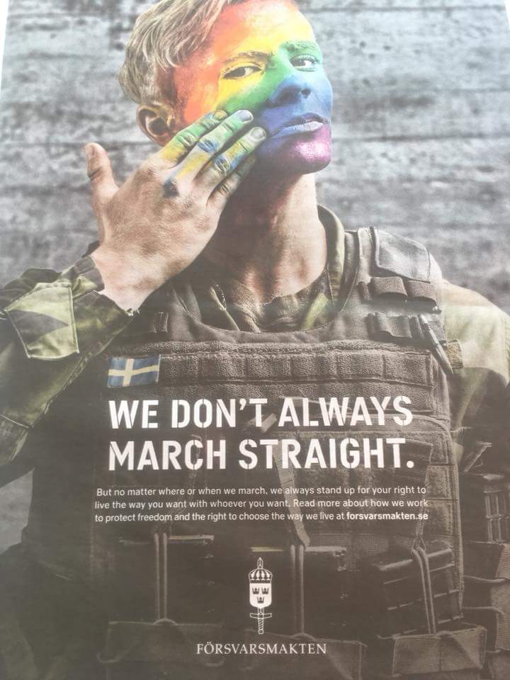 AWollstad's tweet photo. Fruktansvärt snyggt av Försvarsmakten. ❤🇸🇪🏳️‍🌈 https://t.co/f0GW7ukLzW