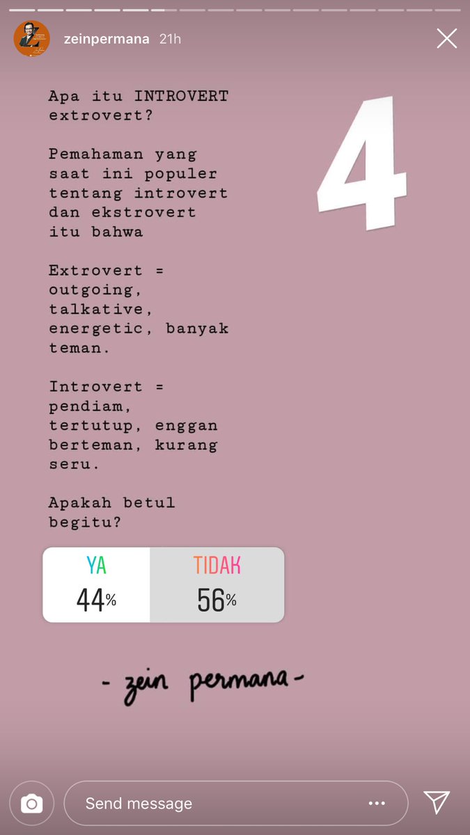 pricklytear's tweet photo. aku kadang gatel ingin membacoti orang-orang mengenai introvert dan extrovert, JADI aku screenshot ini dari dosenku karna kalo aku yg membacoti aku belum cukup untuk nganuinnya https://t.co/NTfukxyIEU