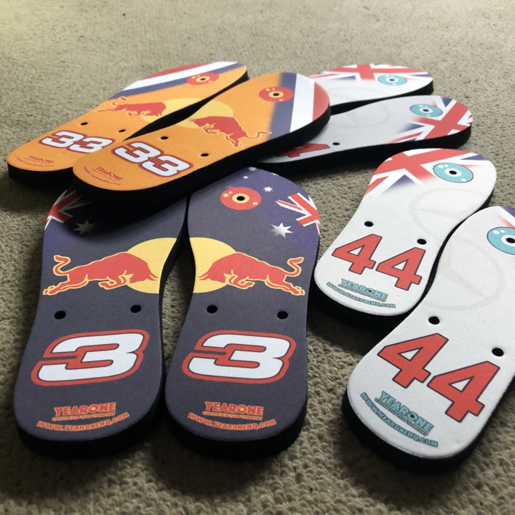 YearoneHQ's tweet photo. #haloflipflops 🇦🇺 #Australia #DR3 #Thongs 🇳🇱 #Holland #MV33 #Dutch #SpecialEdition #lh44 #worldwidedelivery🌎 #flipflops #customflipflops #F1 https://t.co/0iNf37lkbP