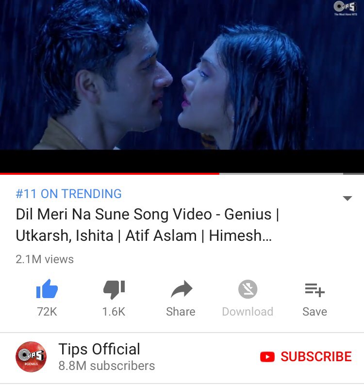 sunilsirvaiya's tweet photo. #TeraFitoor #18Millionplus #GeniusTrailer #10MillionPlus #DilMeriNaSune #2Millionplus, all growing like fragrance ! That’s call response in a short period of time. @Anilsharma_dir @iutkarsharma @itsishita14 @raiisonai @kumaarofficial #HimeshReshammiya @itsaadee @manojmuntashir https://t.co/UBmrvepOET