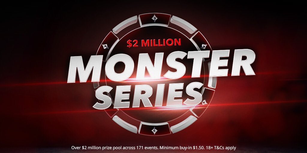 MYPPLIVEAustria's tweet photo. Heute startet auf @partypoker  die Monster Series. Mit Buy-Ins zwischen $1,50 und $33 sollte für jede Bankroll etwas dabei sein. Zwischen heute und dem 5. August sind $2.000.000 an Preisgeldern garantiert. https://t.co/M24EiLecRG
