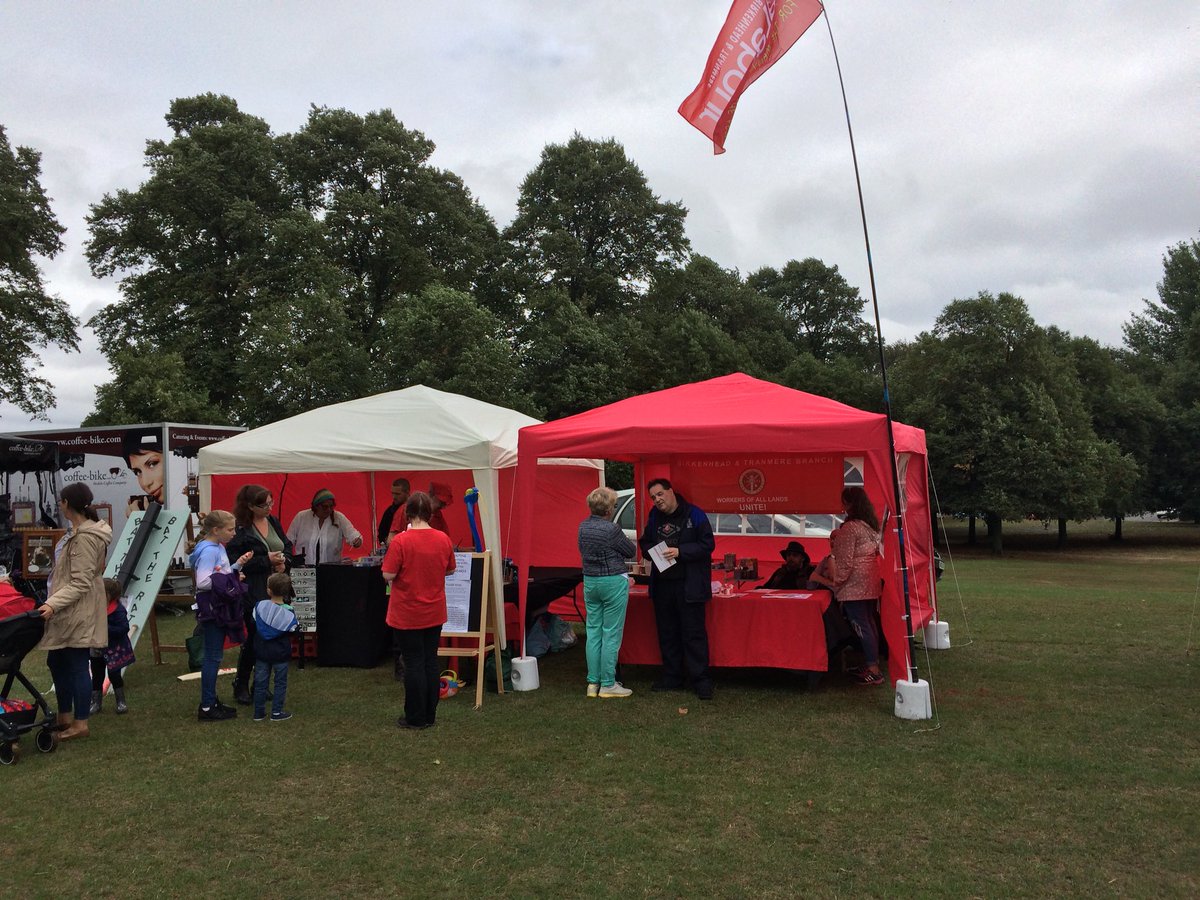 We’re at  the Tranmere festival today supporting the Fire Brigades Union. Come down and say hello, plenty to do with the family 
#tranmerefestival #firebrigadesunion