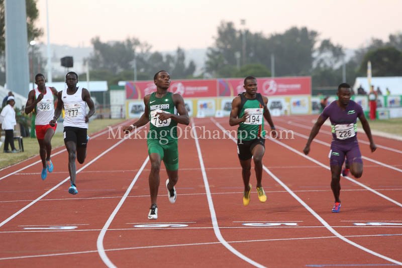 MakingOfChamps's tweet photo. Divine Oduduru needs no introduction because we all know he’s got the black man’s blood in him. Fresh from winning the 200m at the Nigerian Trials, he was poised for a medal at #Durban2016, but had to pull out of the final due to an injury. #AfricanChamps #Durban2016Recap https://t.co/zQ45Q1mdfj