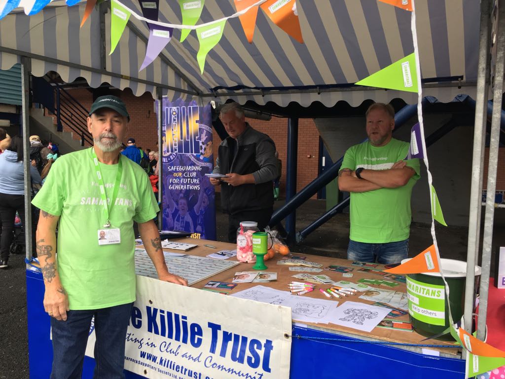 SusieInAyrs's tweet photo. We're very happy to be at the @OfficialKillie #KillieOpenDay today :D #SundayMotivation #WeAreKillie #MakeADifference #volunteering #ayrshire #charity #smalltalksaveslives https://t.co/uvafneHv9T