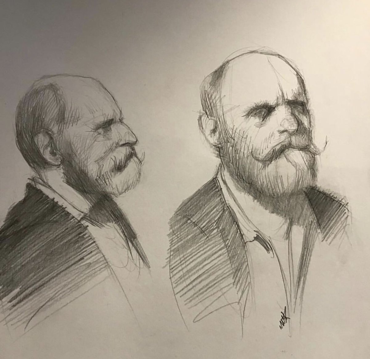 markfeiler's tweet image. Portrait of Geoff #portrait #drawing #fromlife #brisbane #brisbaneart