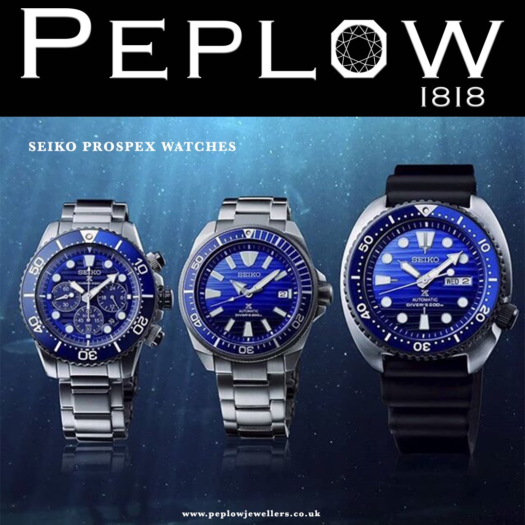 PeplowJewellers's tweet photo. Seiko Prospex Divers watches. Available in store or @peplowjewellers.co.uk
#peplows #watches #seikowatches #prospex #diverswatches #qualityjewellers https://t.co/m9viesmqhh