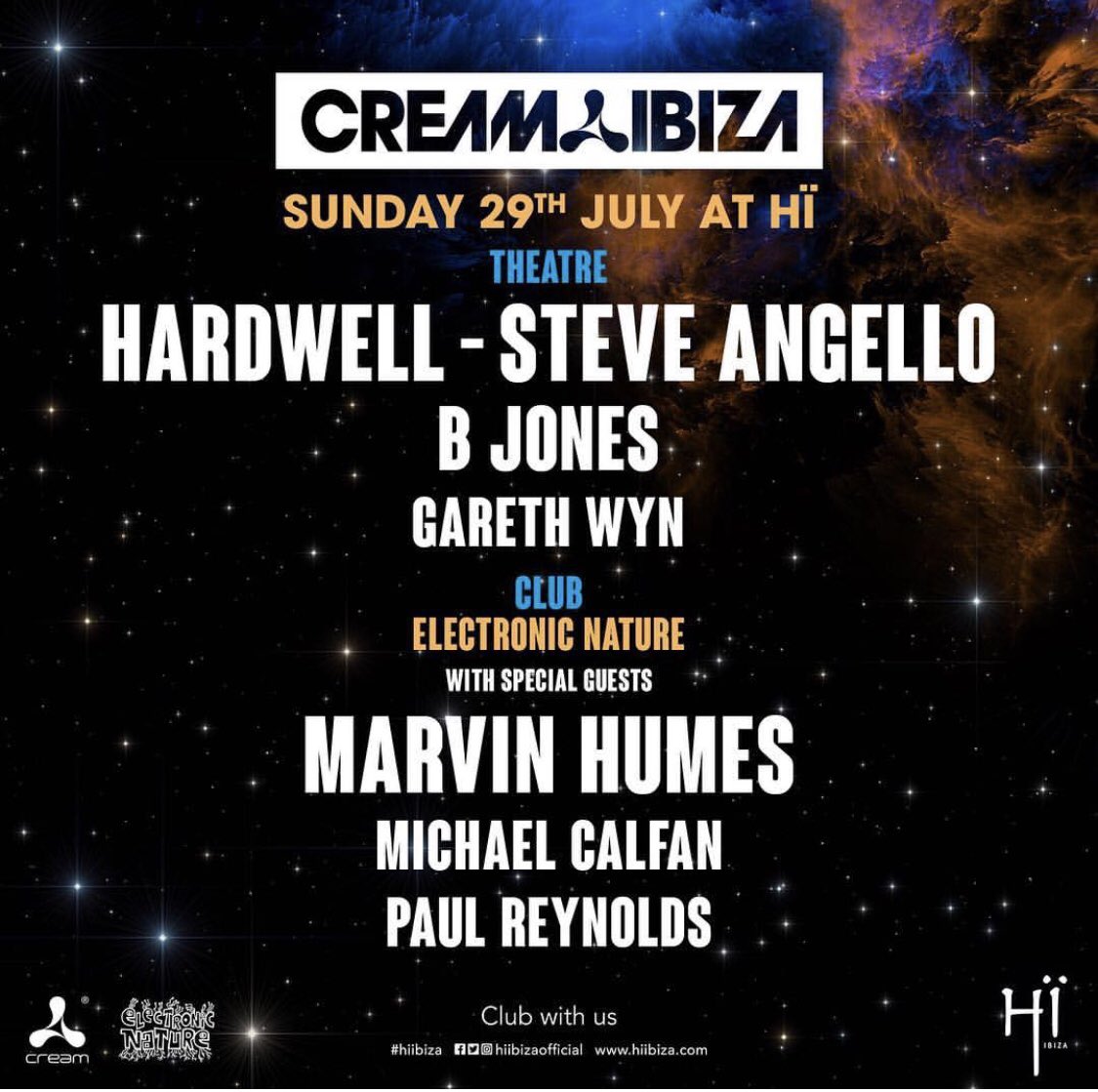 En route to Ibiza <a href="/hiibizaofficial/">Hï Ibiza</a> tonight for <a href="/CreamIbiza/">Cream Ibiza</a> Main room business with <a href="/SteveAngello/">Steve Angello</a> <a href="/HARDWELL/">Hardwell</a> <a href="/bjonesdj/">B Jones 🎧 #ARRYBA</a> 🙌🔥