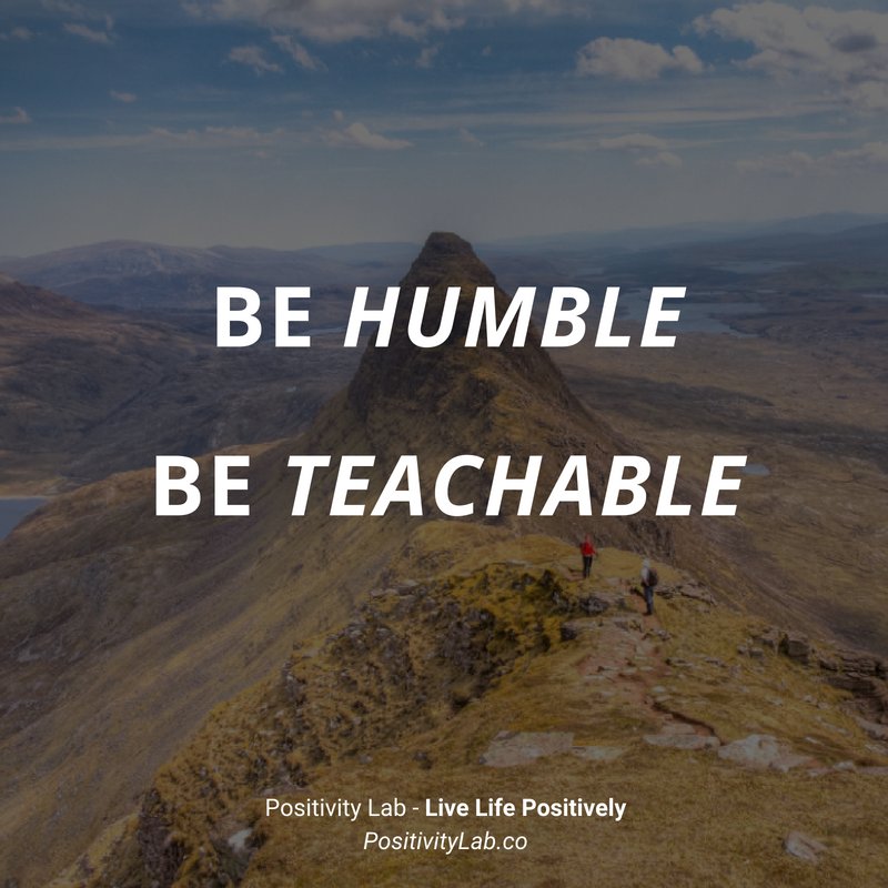 PositivityLab's tweet image. Always be humble, and always be teachable.
-
The wise gets only wiser when they accept constructive criticisms and wisdom from others!
-
Read all about Part 3 of my Reflection series here!

&amp;gt;&amp;gt; ow.ly/hUN930l3Pj4