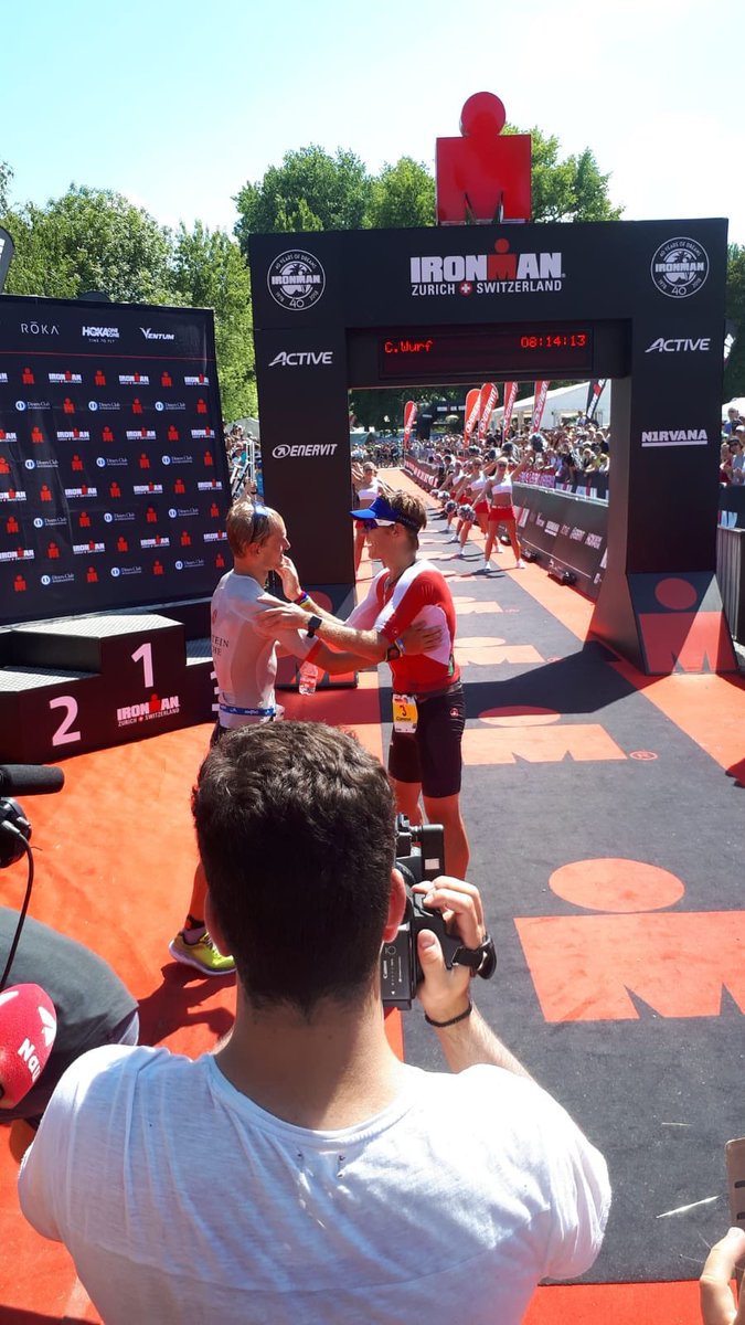 IRONMANLive's tweet image. Silver goes to @Davidplese in 8:13:27 in front of @cameronwurf 8:14:13 - what a battle #IMSwitzerland