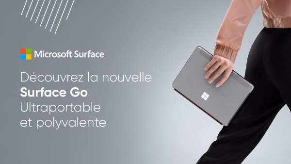 Fnac's tweet image. HIGH TECH 💻 | Découvrez le nouveau #PC Hybride @microsoftfrance #SurfaceGo, disponible en précommande juste ici 😃&amp;gt;&amp;gt; bit.ly/2KPOBDj