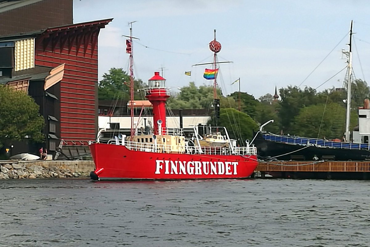Your favorite #lightvessel shines over #Stockholm #Europride 

Happy pride from the #museumship pier, next to <a href="/thevasamuseum/">The Vasa Museum</a>