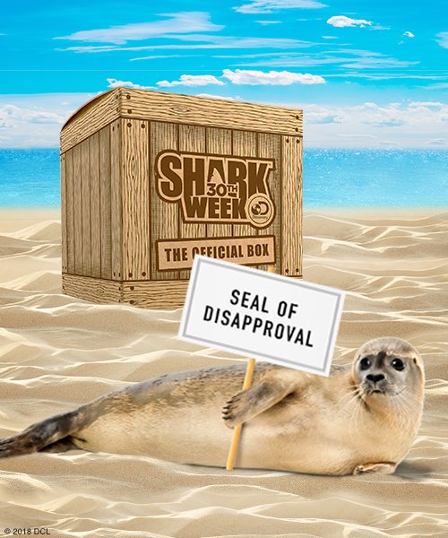 theSharkWeekBox's tweet image. The Official Shark Week™ Box not only comes with limited-edition apparel, loot, and games--it also comes with a #SealOfDisapproval

Order your @theSharkWeekBox today: shrkbx.com/2JXsl56