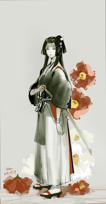 「japanese clothes sword」 illustration images(Oldest)