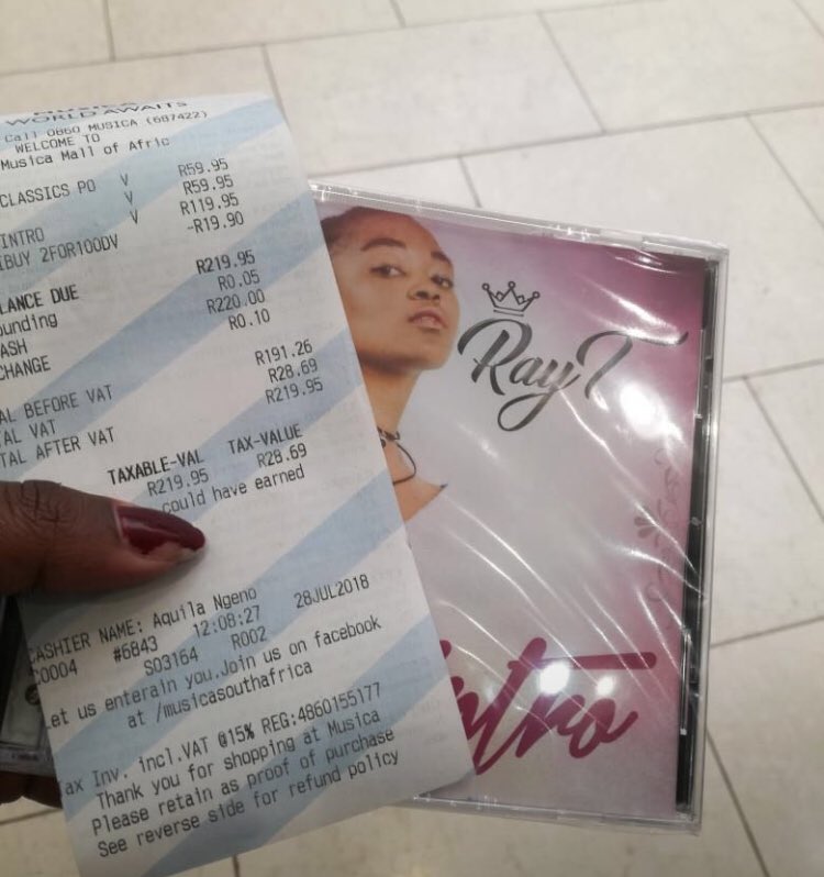 JOZI_ENT's tweet photo. We sold out at @MUSICA_AFRICA in mall of Africa @GalloRecordsSA send more stock 
Even at rosebank mall we sold out @OfficialRayT album out now https://t.co/BCWfj4y20t