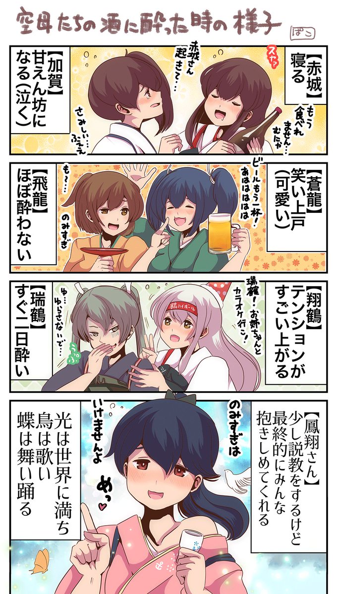ぱこ 空母たちの酒に酔った時の様子 ぱこ 空母たちの酒に酔った時の様子