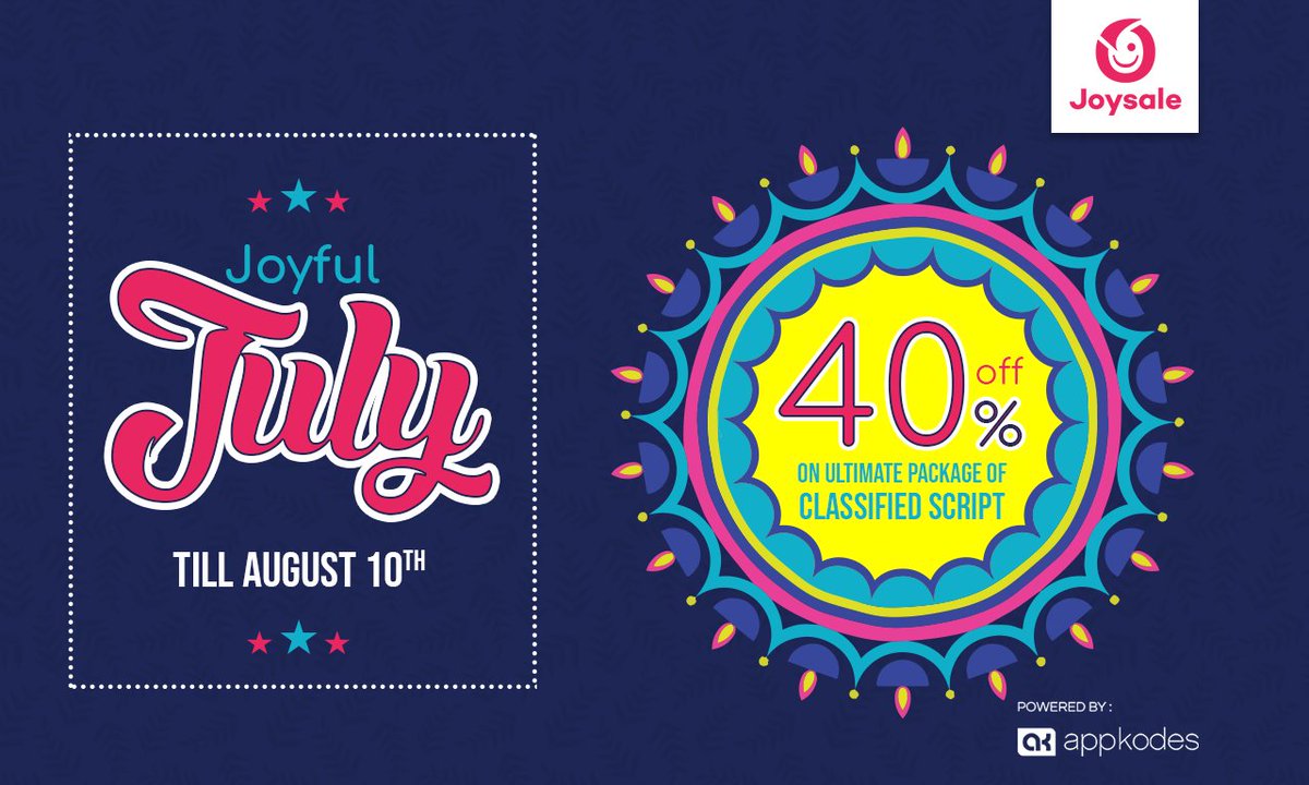 tanvyperg's tweet image. Appkodes’s Joyful July offer- Classifieds Script is now available at 40% offer

For more details about the product, please visit: buff.ly/2yB5xYB

#OfferUpClone #ClassifiedsScript   #ClassifiedScript #OnlineClassifiedsScript #AdvancedClassifiedsScript #BuyAndSellScript