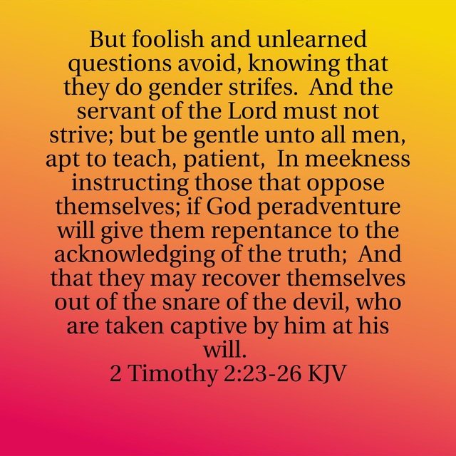 Jacquelyn Tatum On Twitter: "But Foolish And Unlearned Questions Avoid,  Knowing That They Do Gender Strifes. And The Servant …  Https://T.co/52C6It9Bne Https://T.co/Lifsb3Fu0P" / Twitter