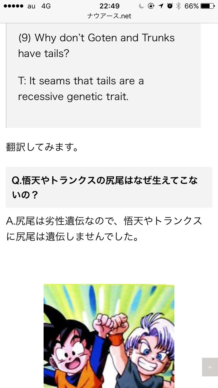 らぼあなご サイヤ人のしっぽ遺伝子は劣性 だと ちょっと意味わからないんですけど 悟飯 悟天 トランクスはいずれもサイヤ人 地球人のf1なのに 悟飯ちゃんしっぽあるってことはチチさん実はヘテロなのでは T Co Libv2wru2f Twitter らぼあなご サイヤ人のしっぽ遺伝子は劣性 だと ちょっと意味わからないんですけど 悟飯 悟天 トランクスはいずれもサイヤ人 地球人のf1なのに 悟飯ちゃんしっぽあるってことはチチさん実はヘテロなのでは T Co Libv2wru2f Twitter