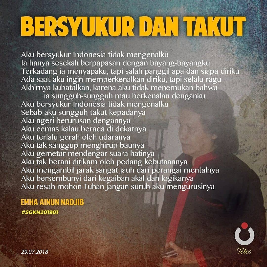 Waro Kaprawiran On Twitter Tetes Bersyukur Dan Takut Emha