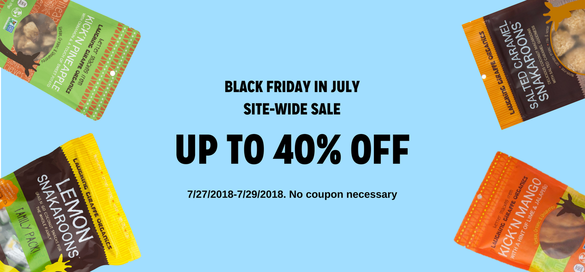 Snakaroon's tweet photo. Black Friday In July! Check it out: https://t.co/KNQSJZZp8m #sale #snacks #organic https://t.co/ToF37nQ0VL