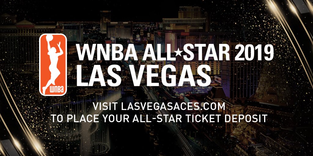 LVAces's tweet photo. We had such a great time at #WNBAAllStar we’re bringing it home to Las Vegas!

🌟 @WNBA All-Star 2019 🌟

📍 The House @MandalayBay Events Center ♦️♠️🏀

🎟 Deposit 👉 https://t.co/OVlMndORxC

#ALLIN #LVAces https://t.co/ZA5LYO4LNK