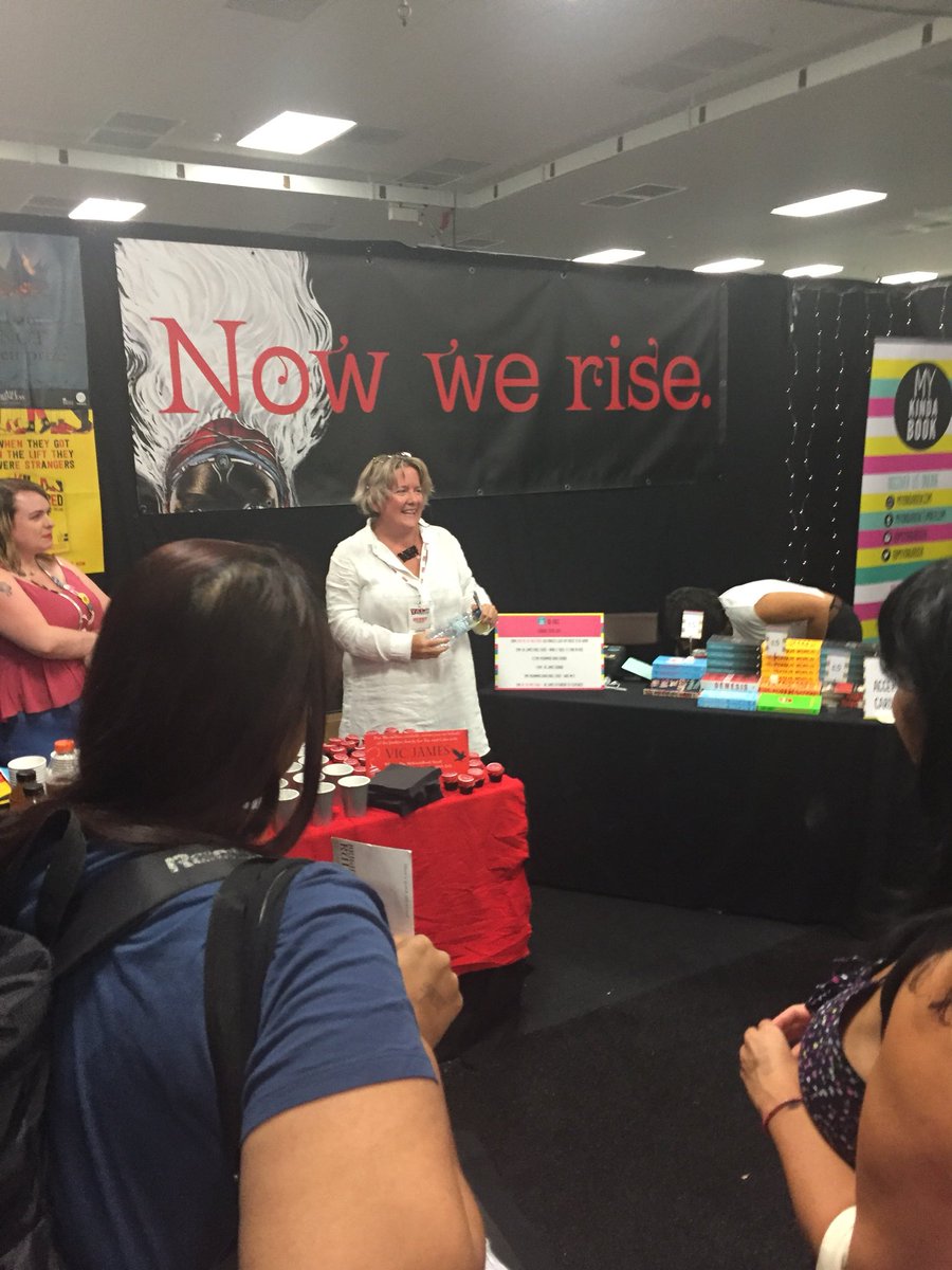 UKTor's tweet photo. Such a wonderful #YALC day with @DrVictoriaJames. Thanks to all who came for tea and cake and signings. #BrightRuin #DontKillMyFave https://t.co/dK9rgCyBlV