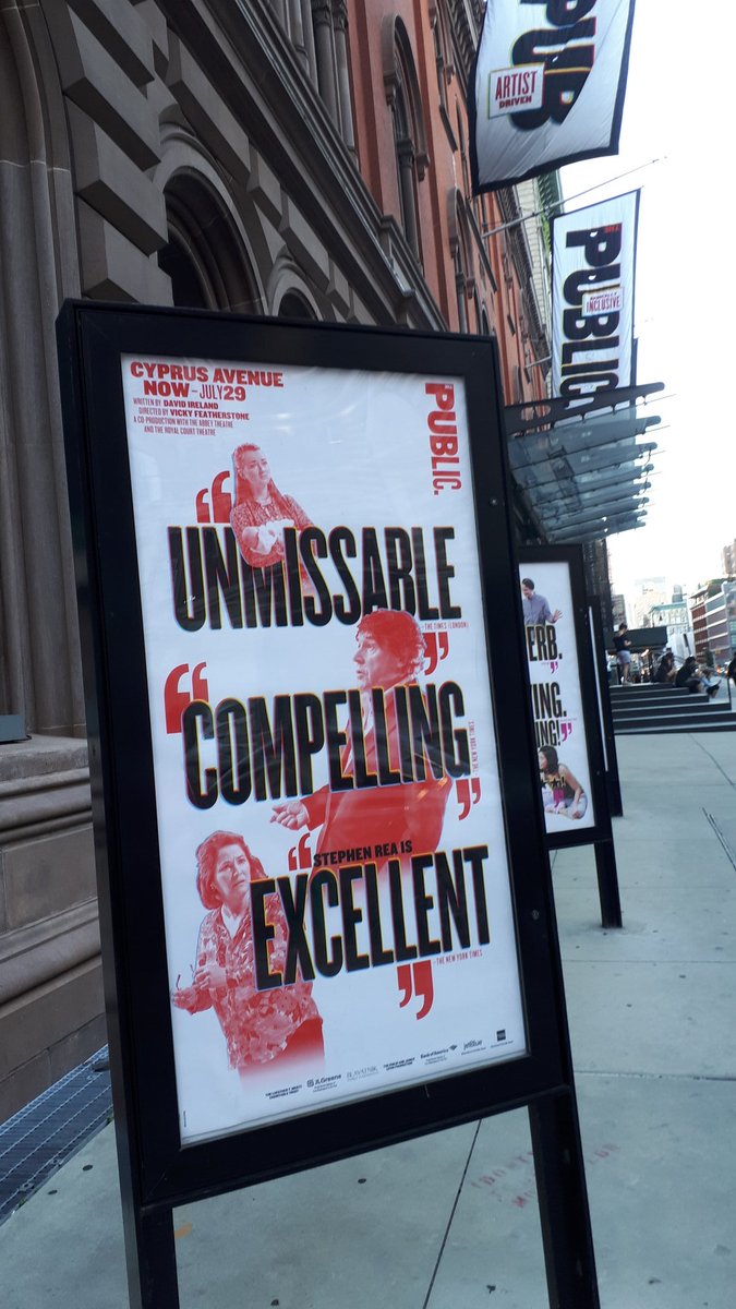 As Eric says 'That's that then'. Thank you @PublicTheaterNY @AbbeyTheatre @royalcourt #BarbaraBroccoli #DavidIreland and not least my amazing teamies on #CyprusAvenue