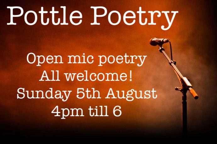 Open mic poetry on again this Sunday at Pottle of Blues in Beeston!