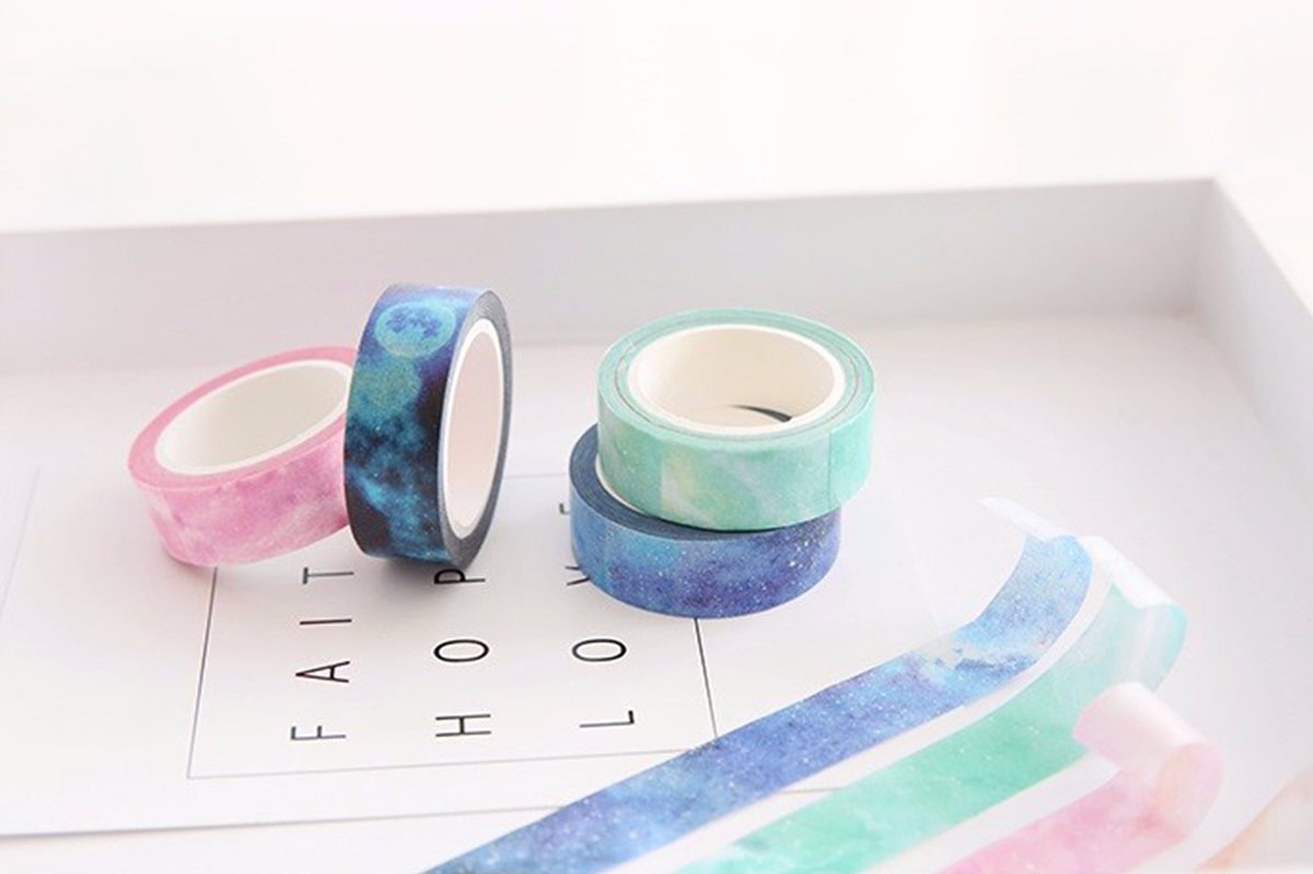 Watercolour washi tape now in our #etsy shop! Great for creative projects &amp; packaging ✂️💕 etsy.com/uk/listing/611… #HandmadeHour #CraftHour #planning #planner #kawaii #craft